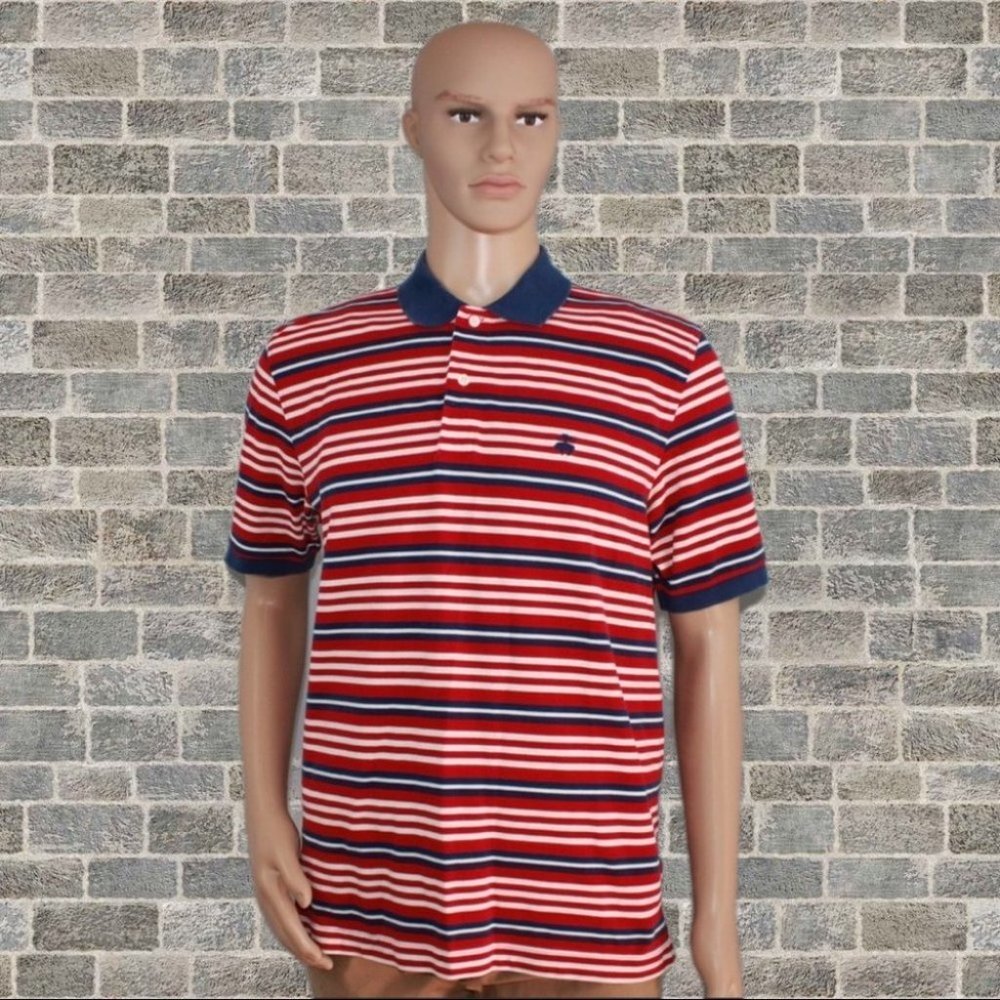 Brooks Brothers Red Striped Polo Shirt